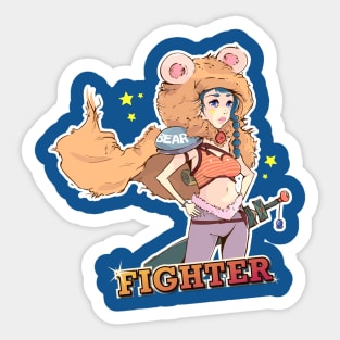 The Bear fighter Sticker